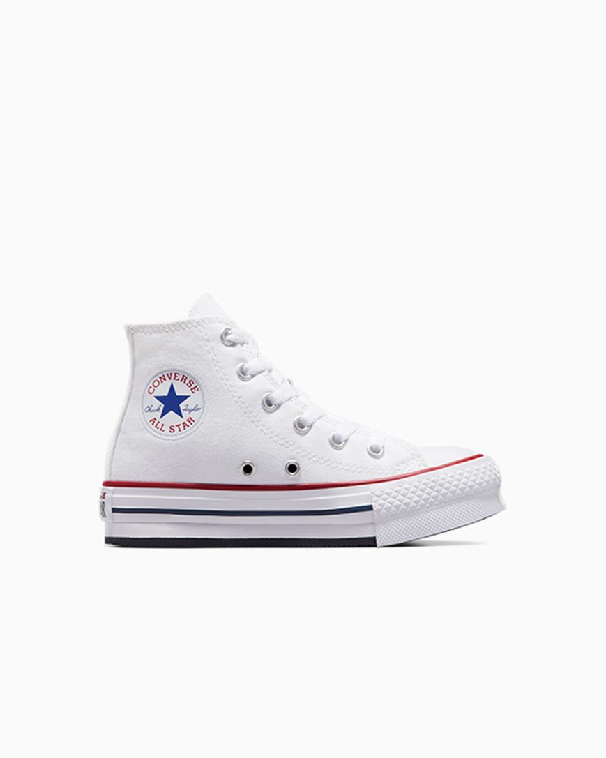 Sapatos Plataforma Converse Chuck Taylor All Star Lift Cano Alto Menina Branco Vermelhas Escuro Azul Marinho | PT Y08T910